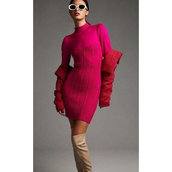Anthropologie - Turtleneck Sweater Dress, Size M - Picture 1 of 15